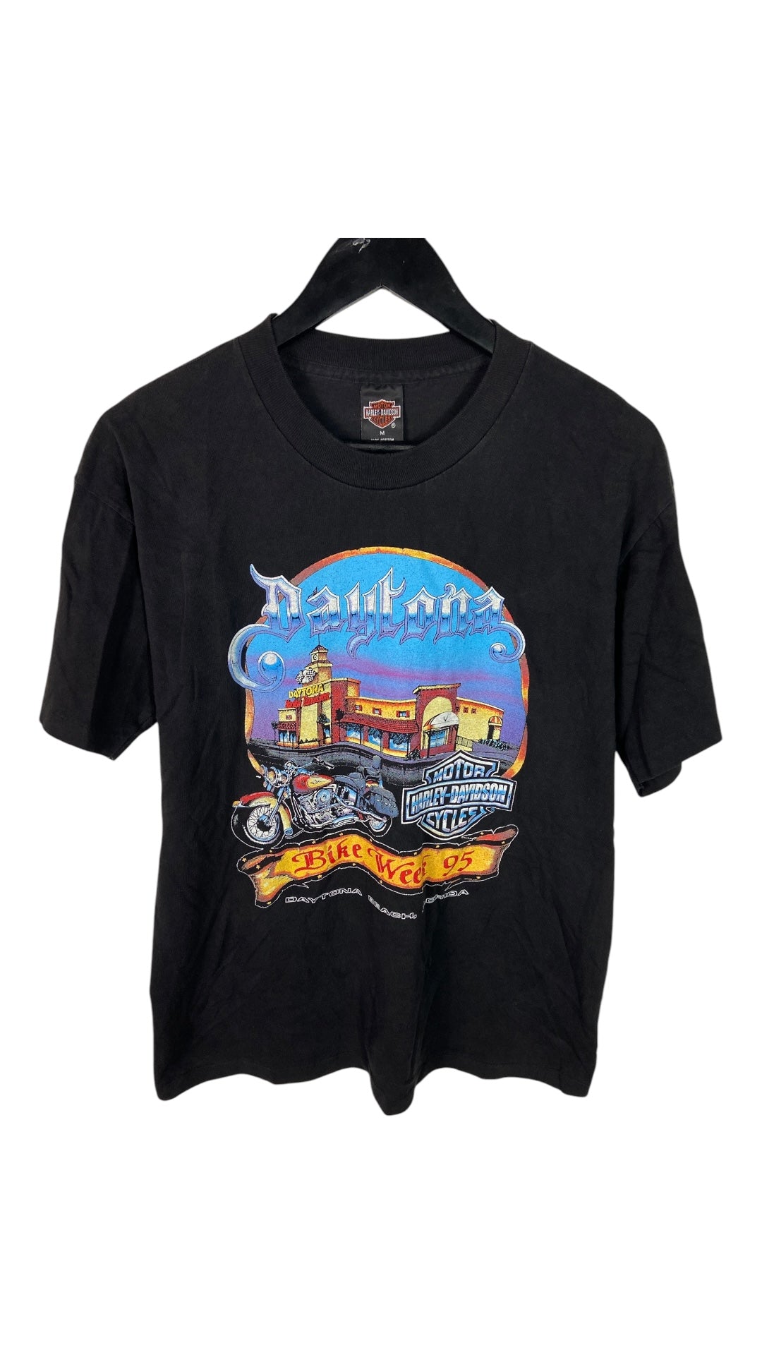 VTG 1995 Harley Davidson Bike Week Cafe Tee Sz Med