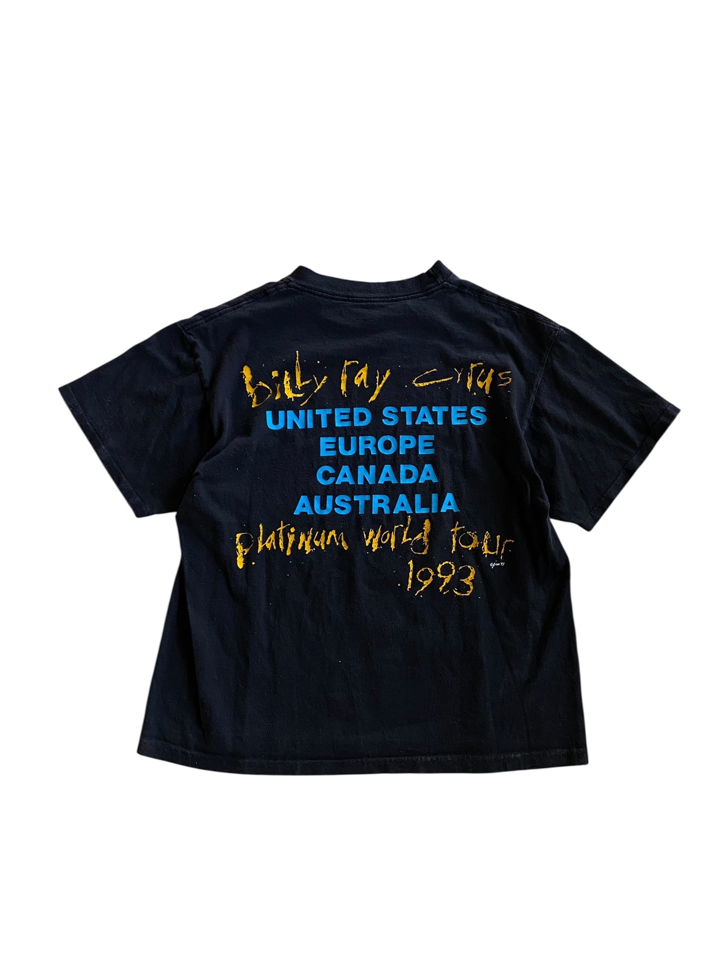 VTG Billy Ray Cyrus Platinum World Tour Tee Sz M