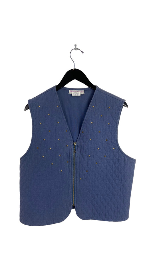 VTG Gold Studded Vest Sz L/XL