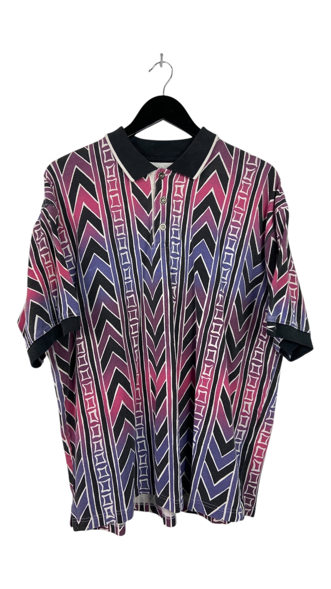 VTG Reebok Golf Aztec Stripe Polo Sz XL/2XL