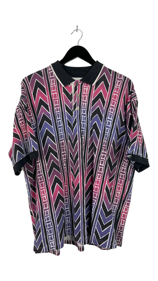 VTG Reebok Golf Aztec Stripe Polo Sz XL/2XL