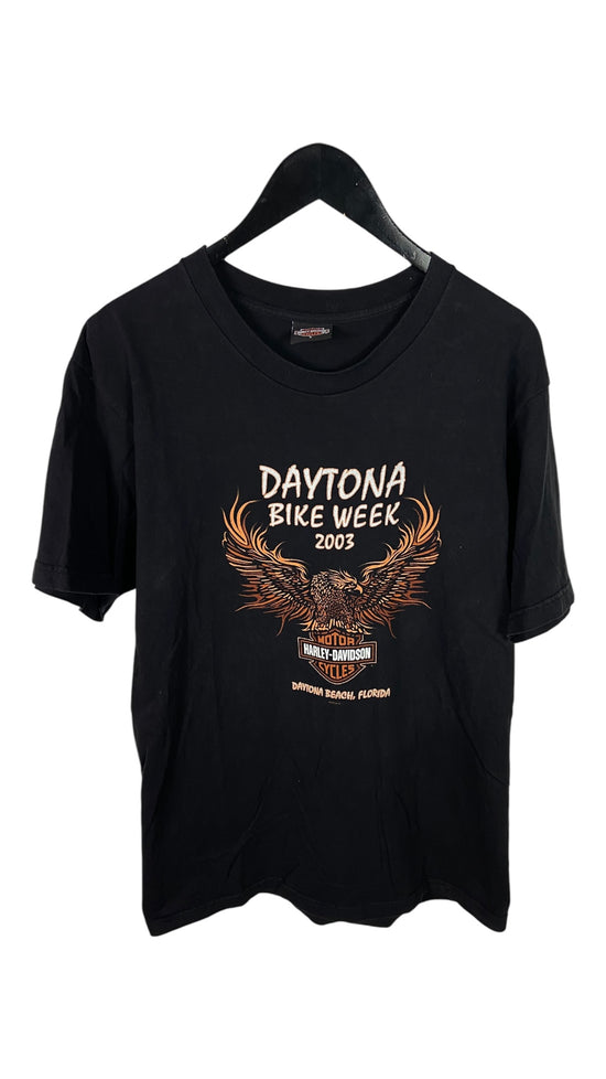 VTG Harley Davidson Bike Week 2003 Chrome Tee Sz L