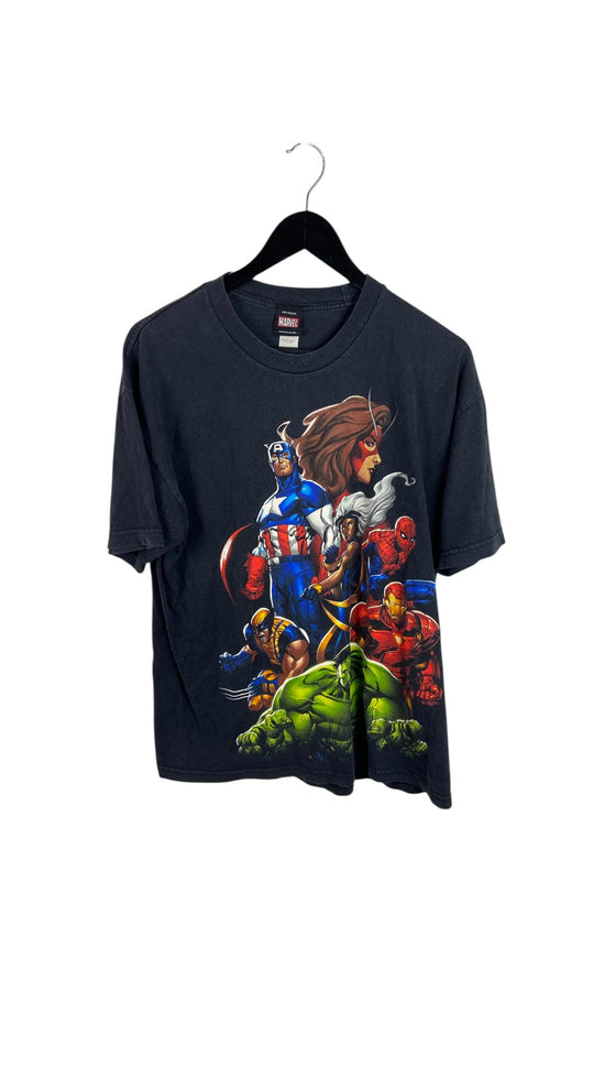 VTG Marvel Mad Engine Group Graphic Tee Sz L