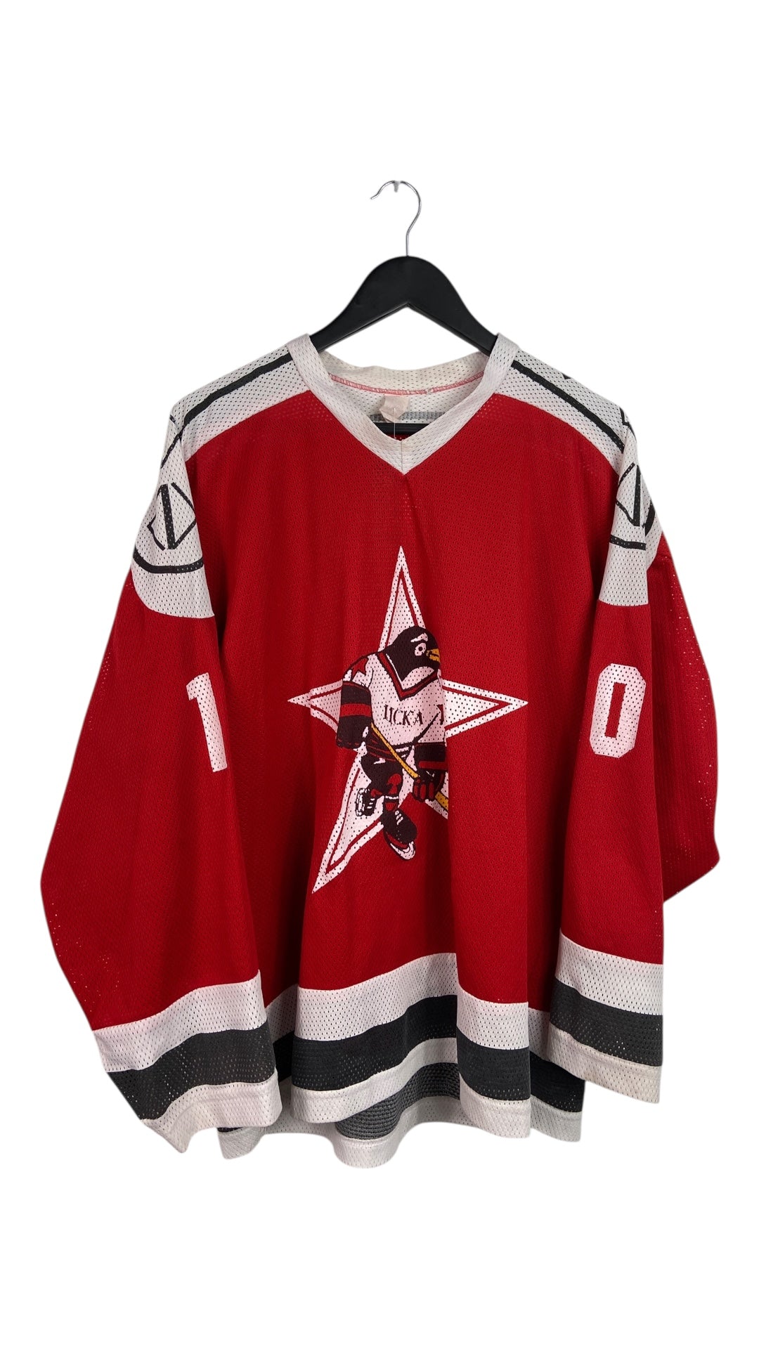 VTG Russian Penguin Hockey Jersey Sz L