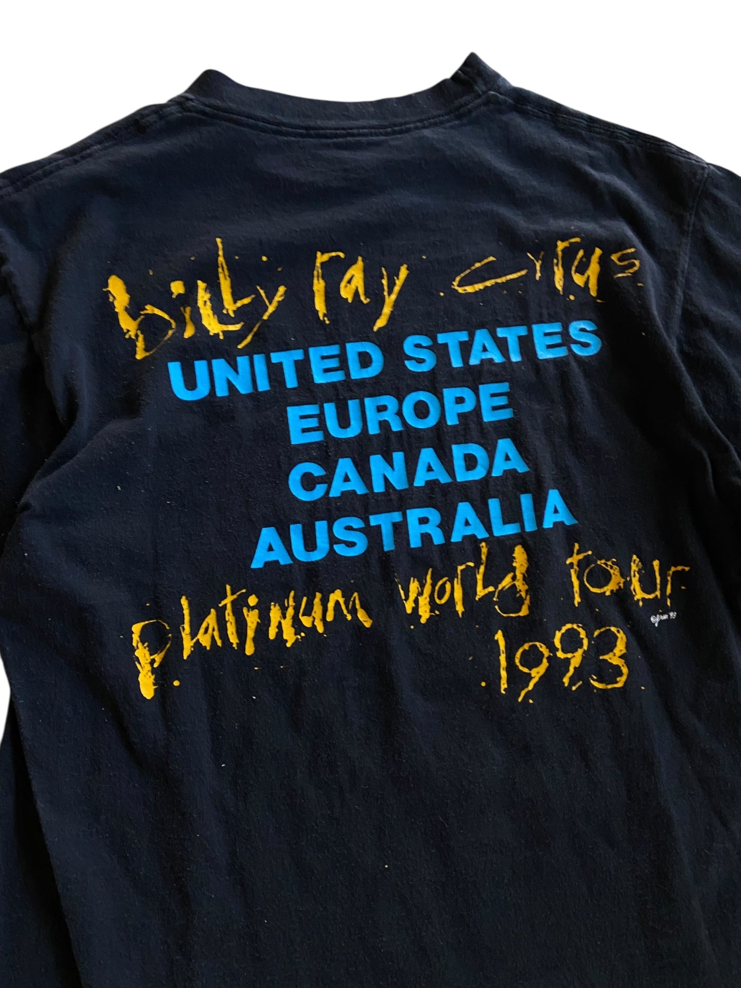 VTG Billy Ray Cyrus Platinum World Tour Tee Sz M