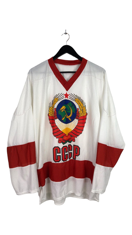 Vtg Soviet Union Hockey Jersey Sz XL