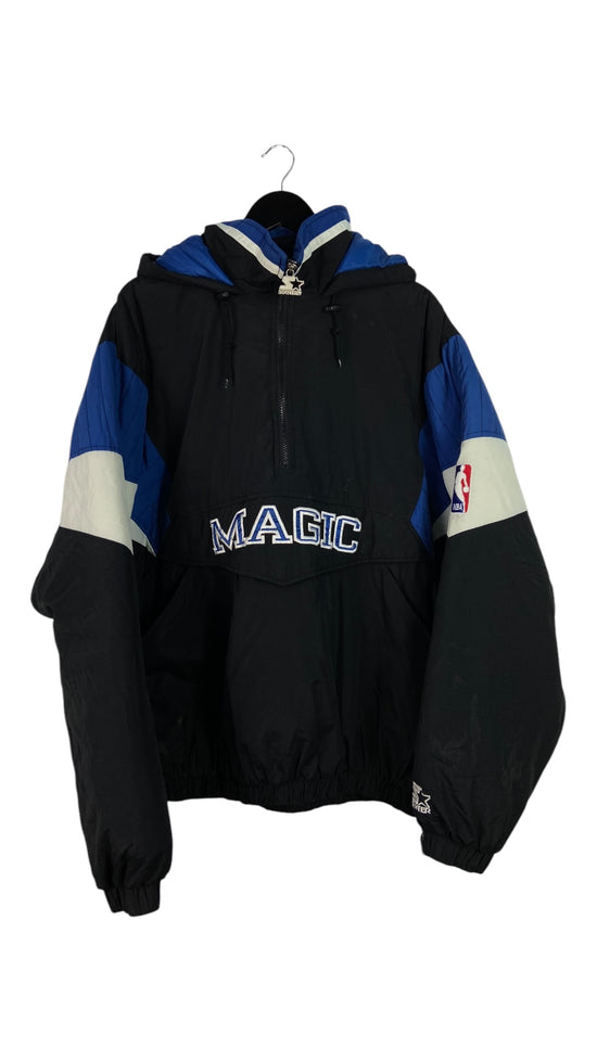 VTG Orlando Magic Starter Black Puffer Jacket Sz XXL