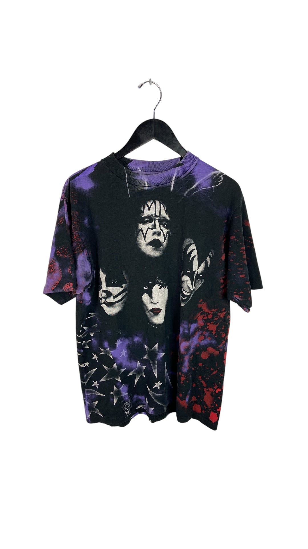 VTG Kiss Kiss Alive Worldwide 1996-1997 All Over Print Tee Sz L