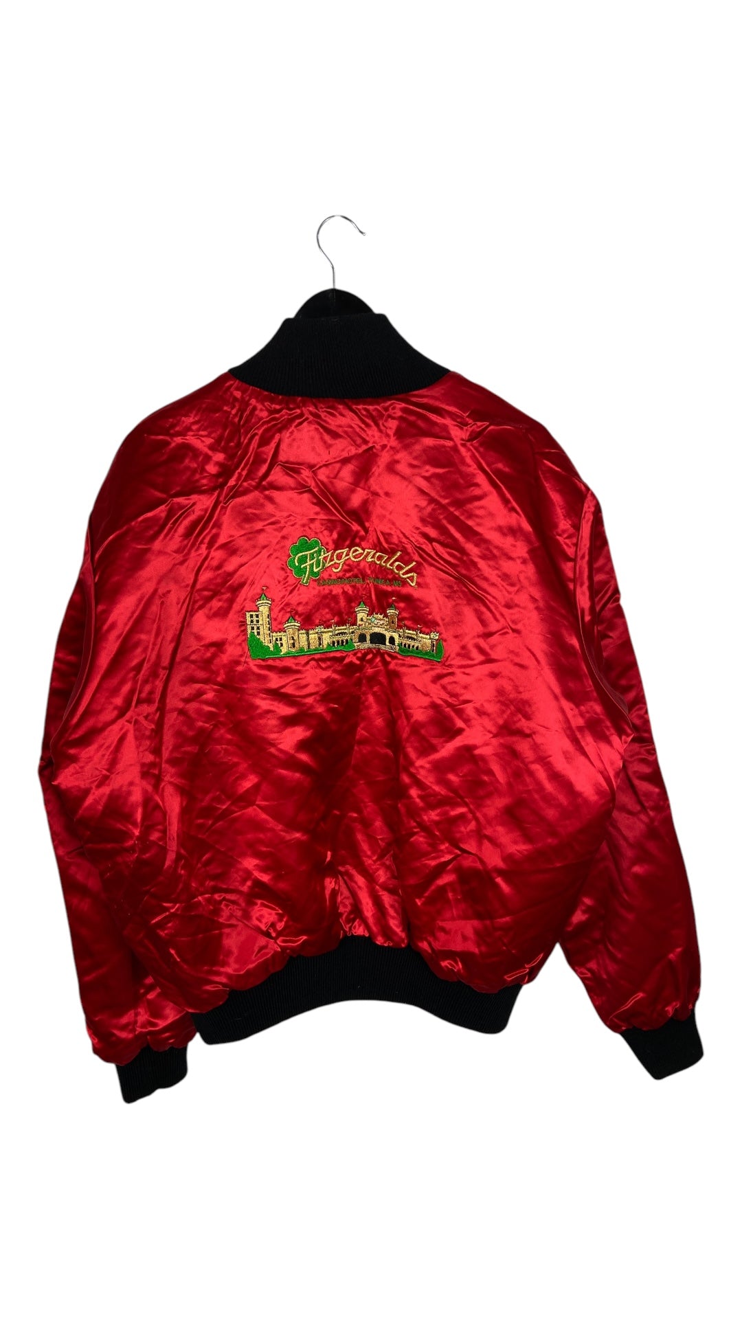 VTG Fitzgerald's Casino Reversible Bomber Sz L