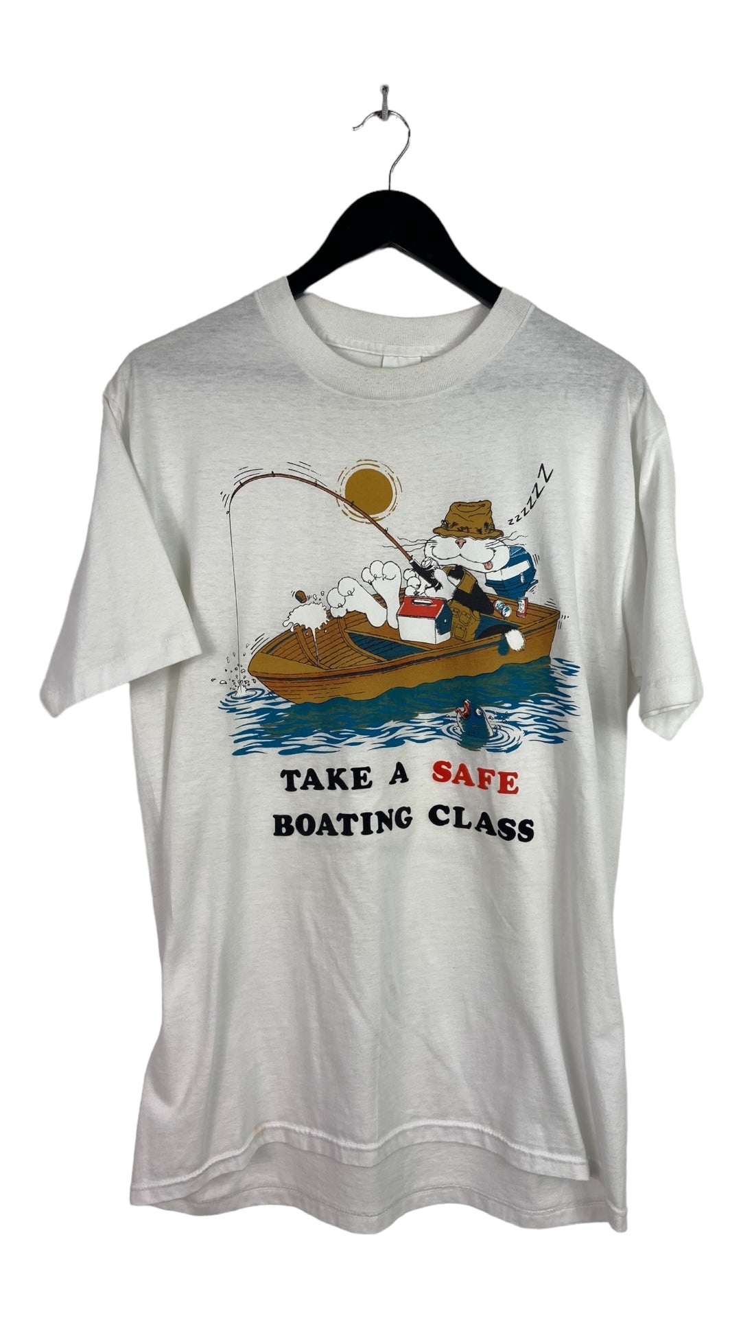 VTG Fishing Safe Boating Class Tee Sz L