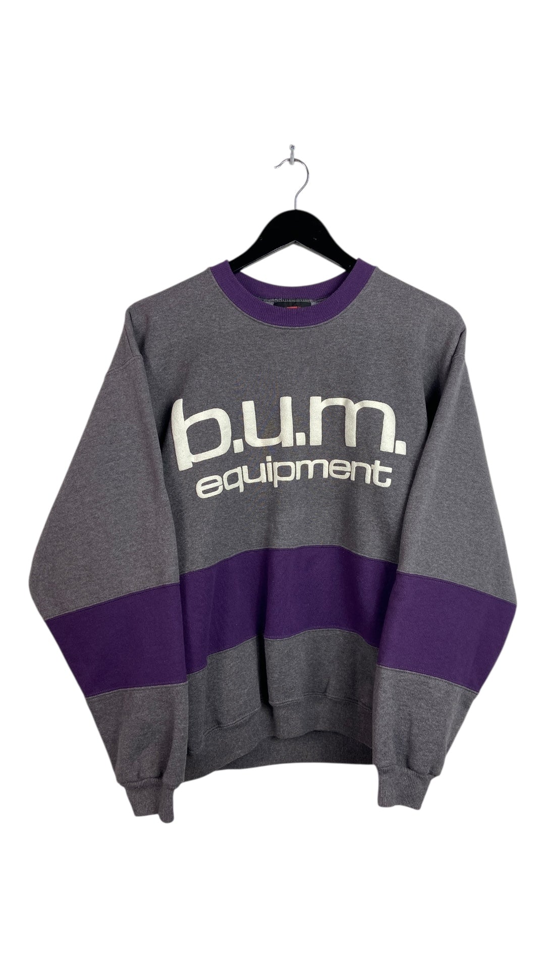 VTG BUM Equipment Purple/Gray Sweatshirt Sz M/L