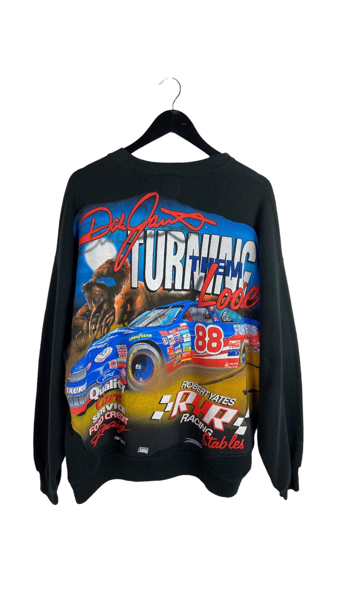 VTG Reworked Nascar Crewneck  Sz XXL