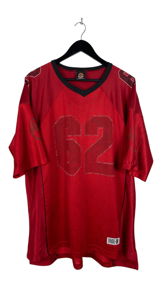 VTG Bacardi #62 Red Football Jersey Sz XL/XXL