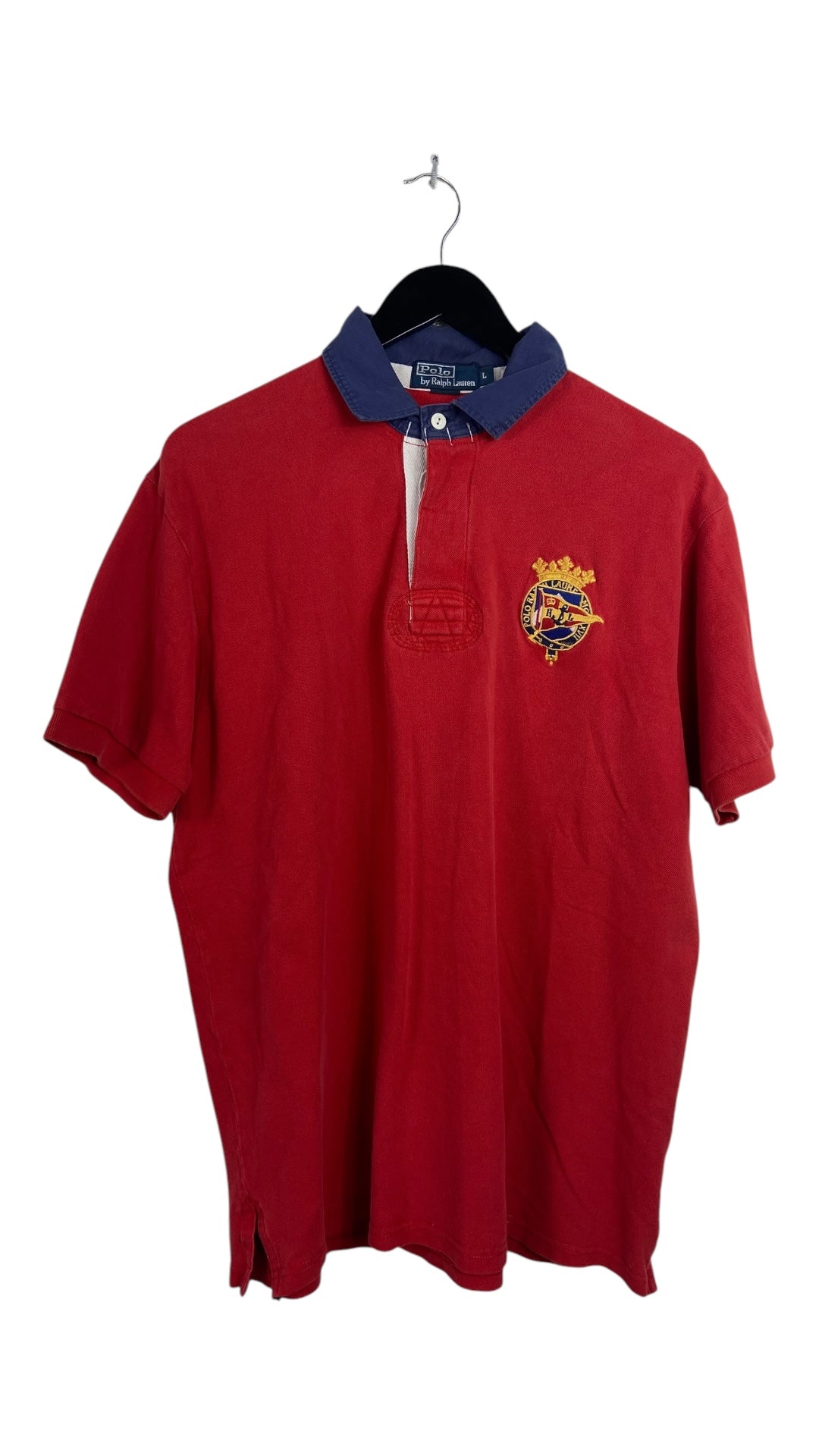 VTG Polo Ralph Lauren Crest S/S Polo Shirt Sz L