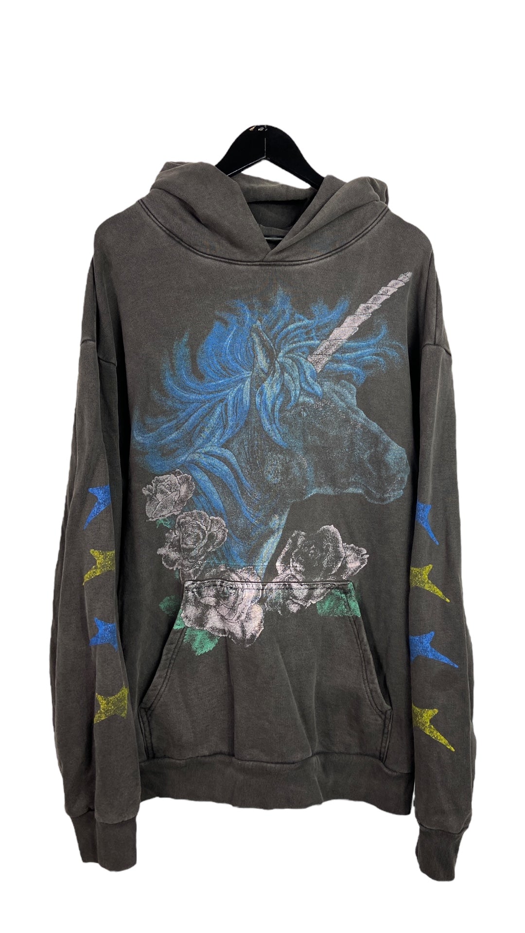 Basketcase Gallery Unicorn Black Hoodie Sz XXL