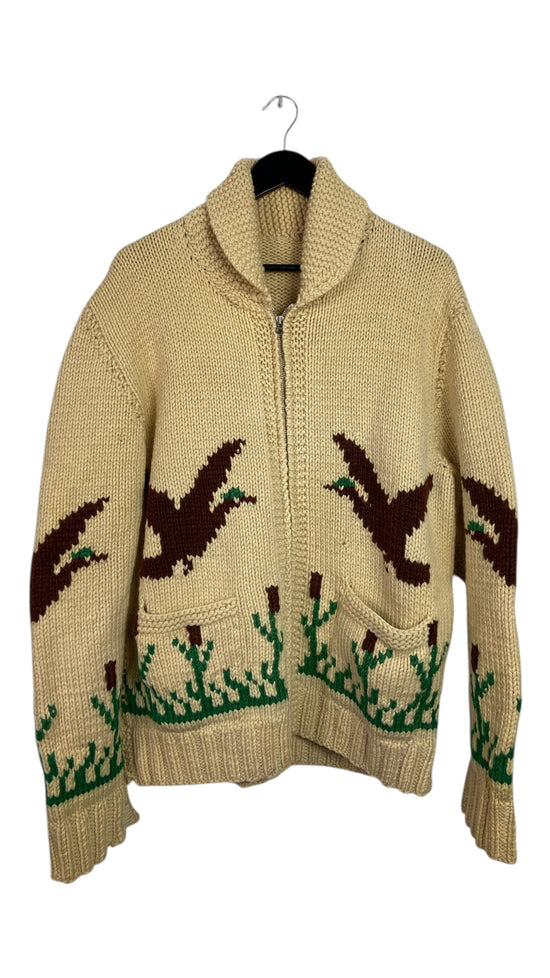 VTG Duck Heavyweight Cowichan Wool Zip Up Jacket Sz XXL