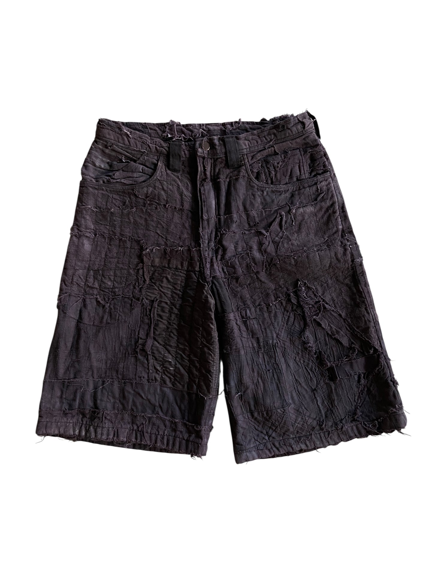 Reworked Purple Distressed Shorts by david turner