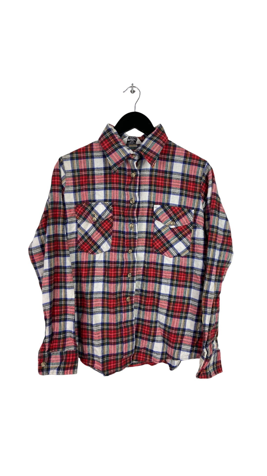 VTG Woolrich Multicolor Flannel Shirt Sz Wmns M
