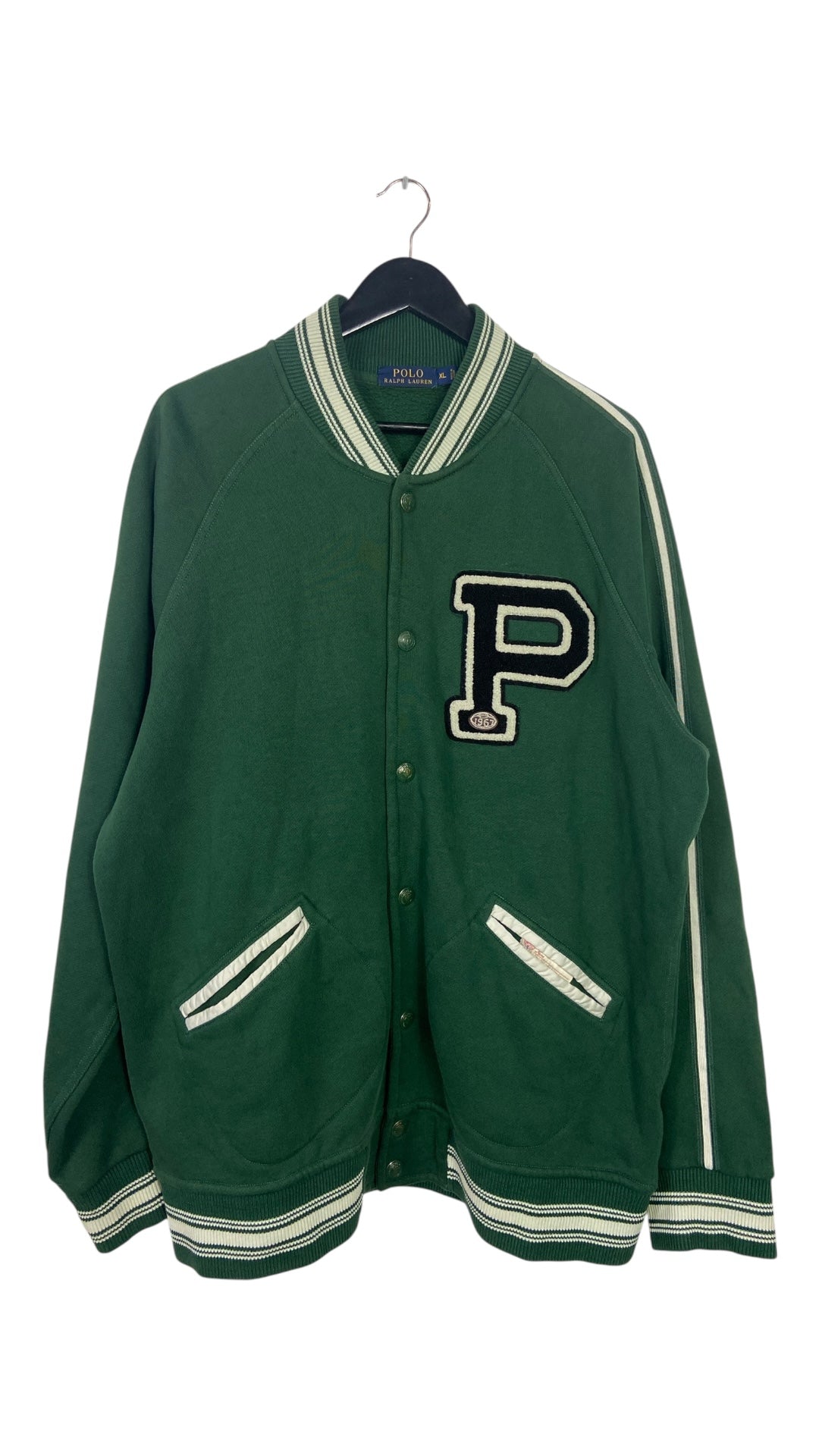 Polo Ralph Lauren Green/White Button Up Jacket Sz XL/2XL