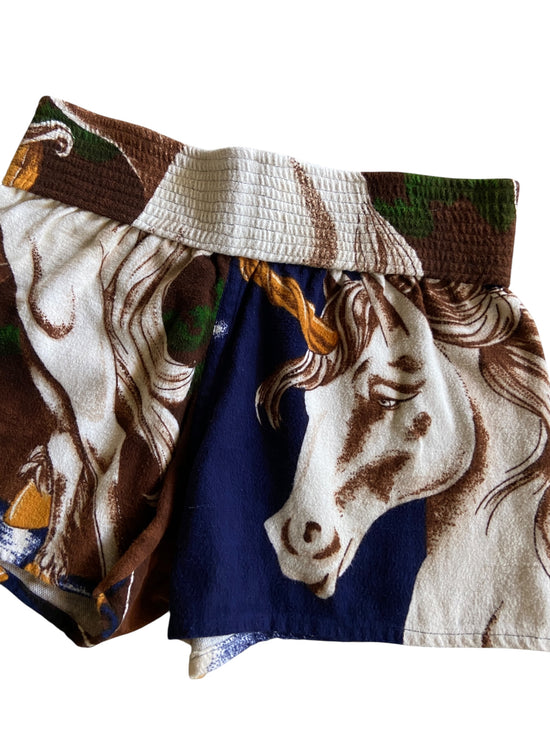 Reworked Muy Thai Shorts Fleece Horse by david turner