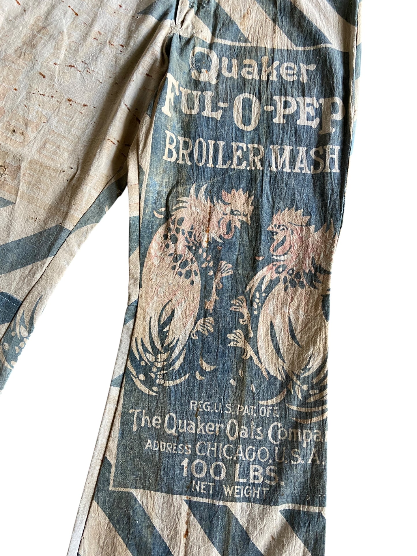 Reworked Quaker Broiler Mash Bagsack Pants by david turner