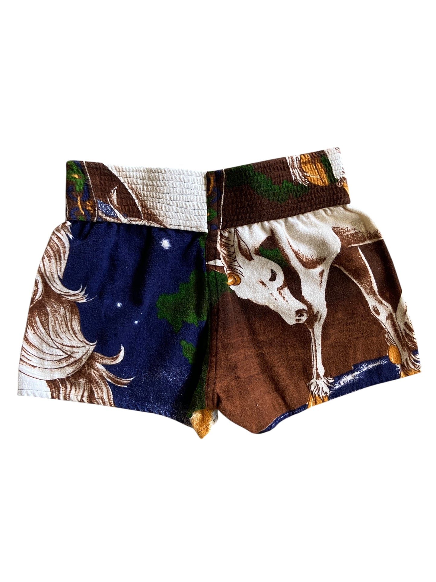 Reworked Muy Thai Shorts Fleece Horse by david turner