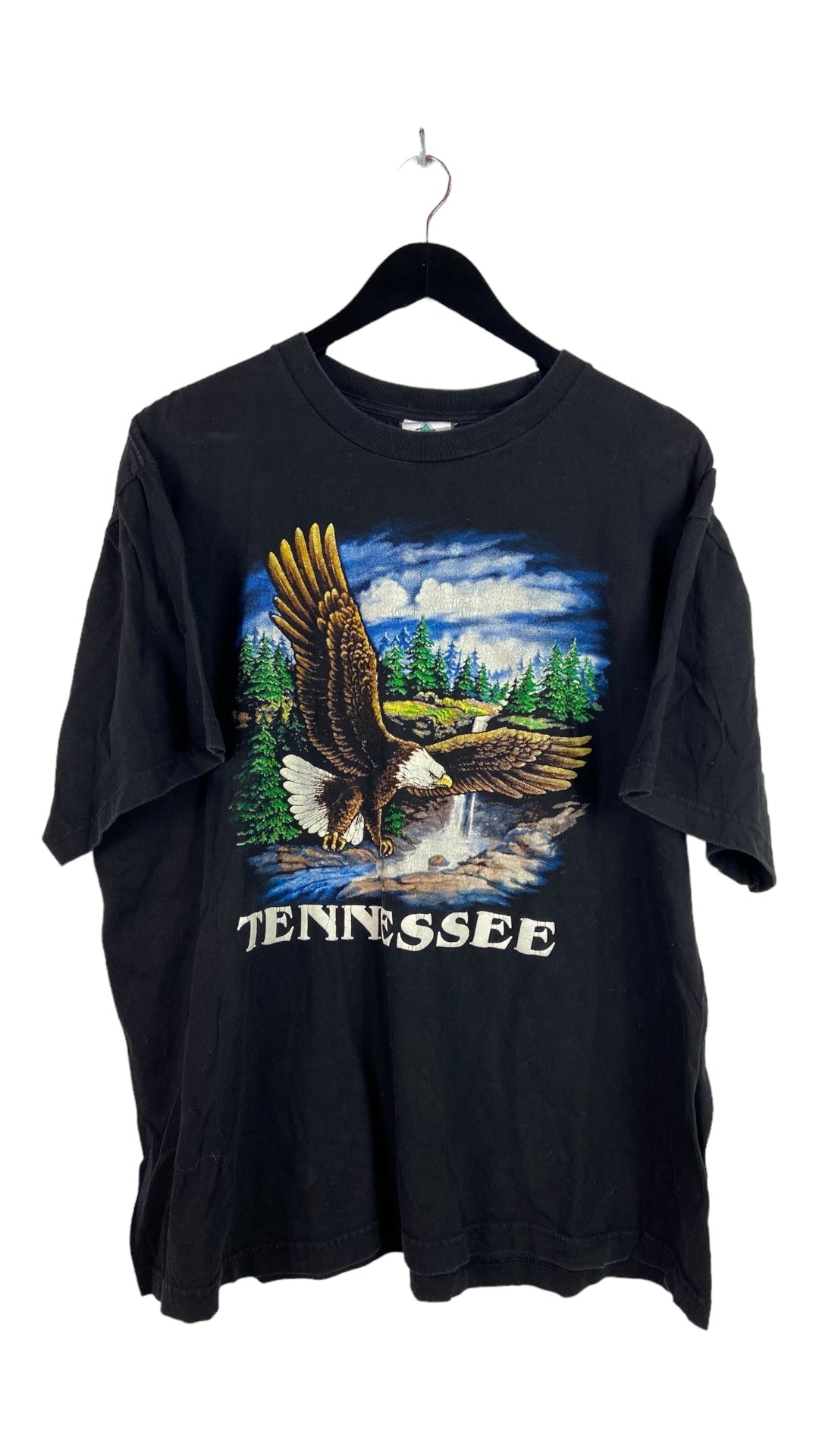 VTG Tennessee Bald Eagle Forest Black Tee Sz XL