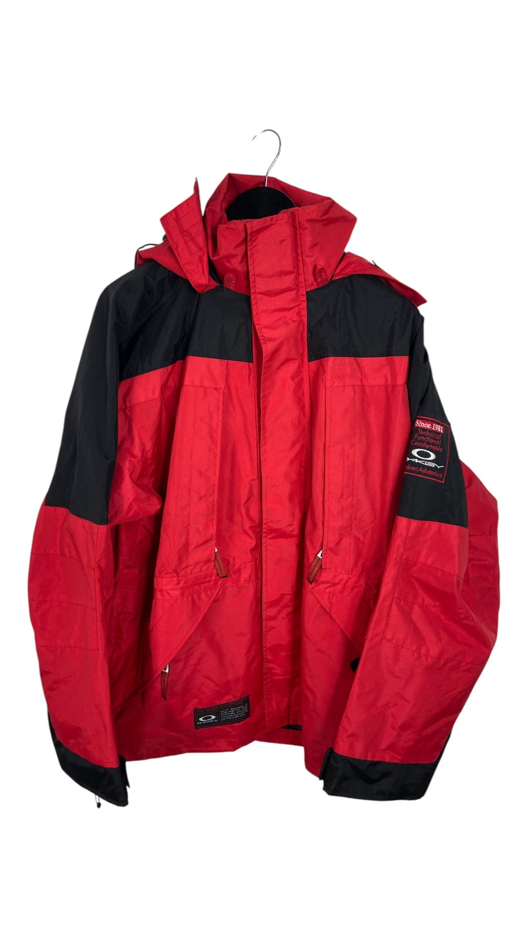 Y2K Oakley Outdoor Red Shell Ski Jacket Sz L