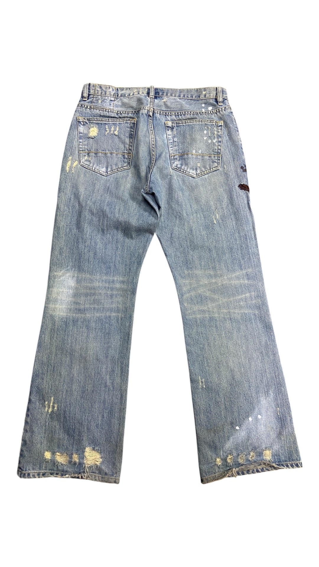 VTG Old Navy Boot-Cut Distressed Denim Jeans Sz 34x34