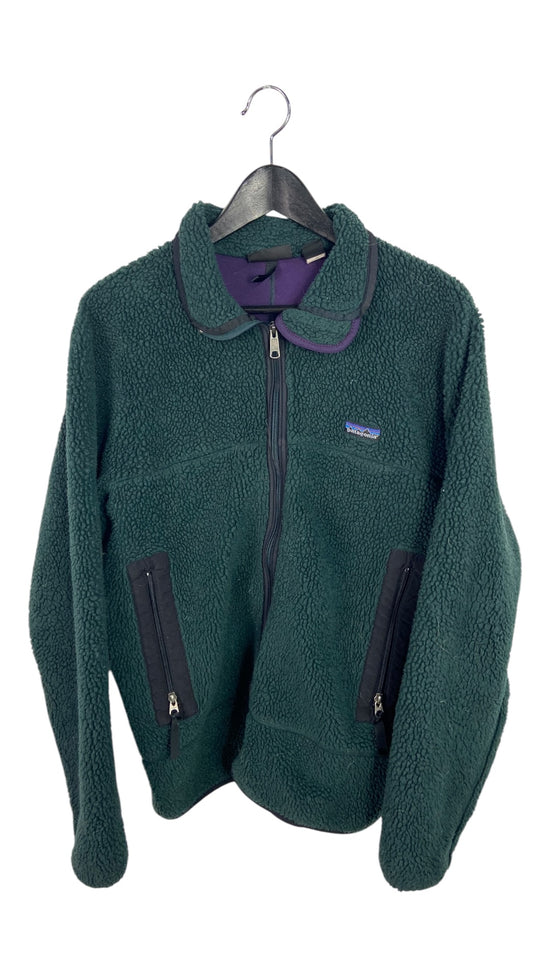 Y2K Patagonia x Deep Pile Green Sherpa Thermal Jacket Sz L