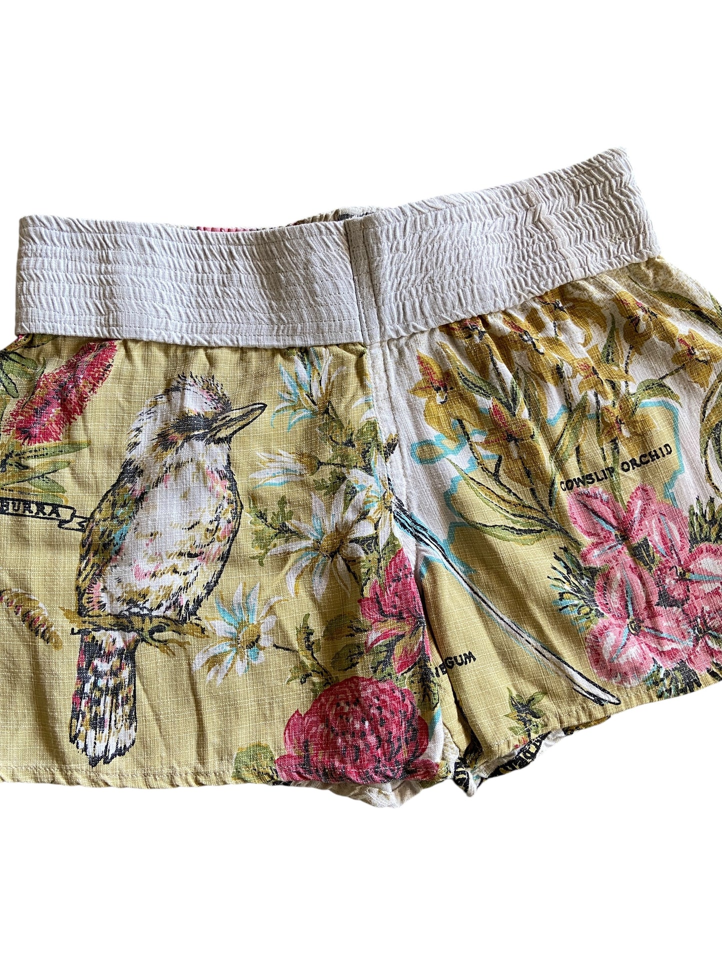 Reworked Muy Thai Shorts Birds & Flowers by david turner