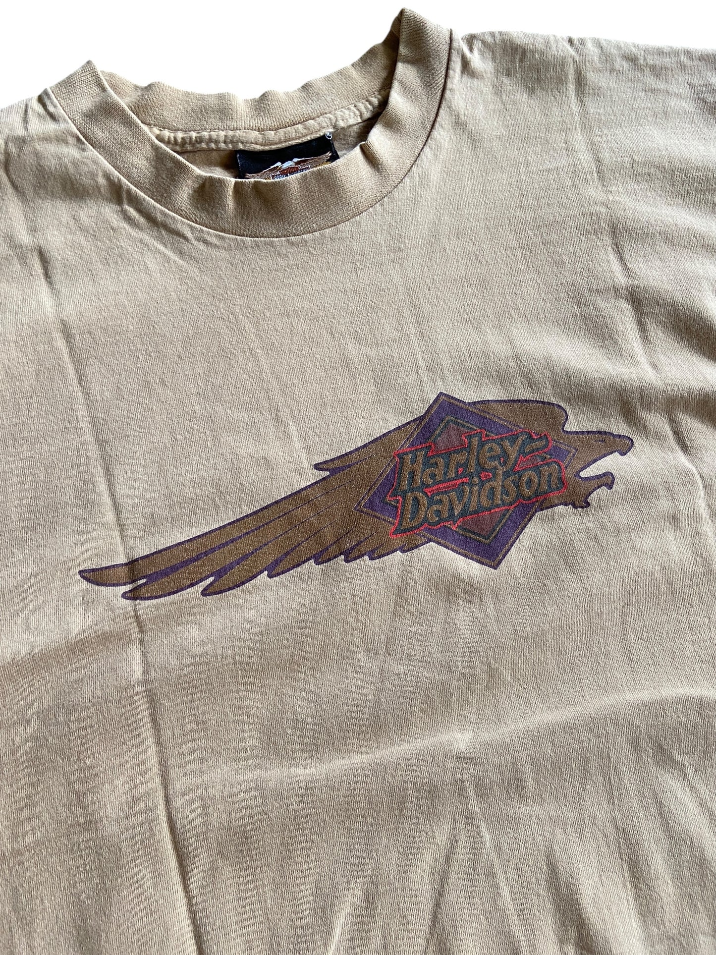 VTG Harley Davidson Milwaukee Tan Tee Sz XL