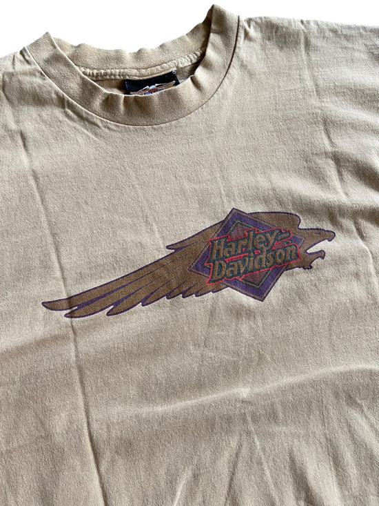VTG Harley Davidson Milwaukee Tan Tee Sz XL