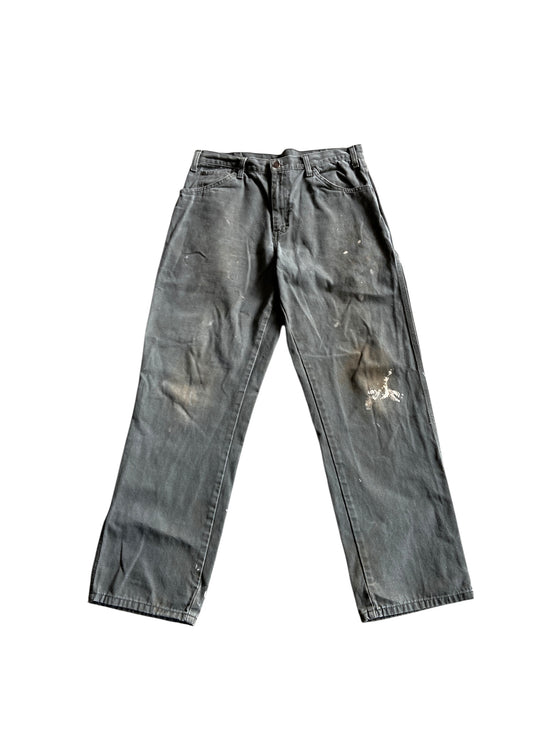 VTG Dickies Olive Carpenter Pants Sz 34x32