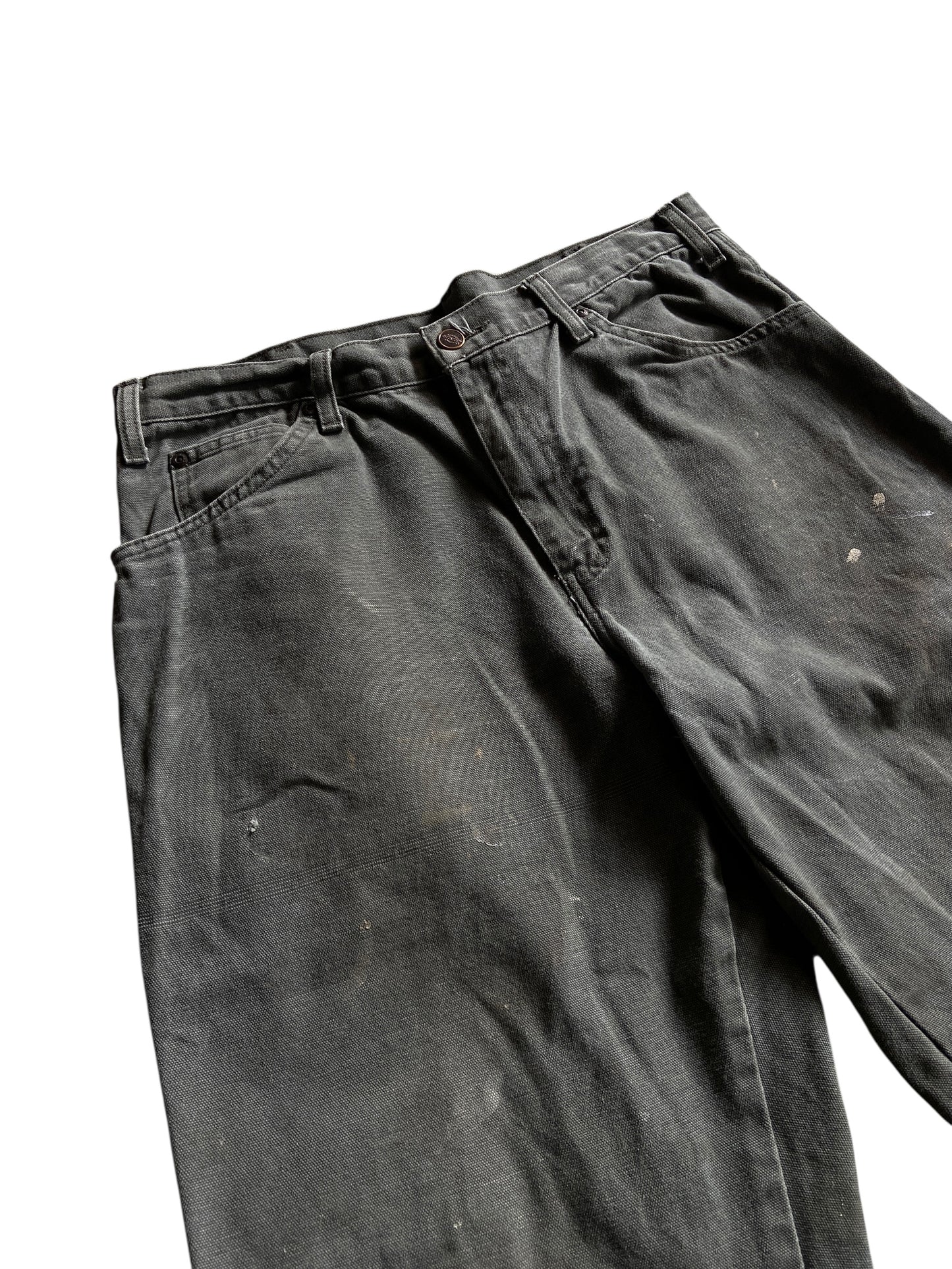 VTG Dickies Olive Carpenter Pants Sz 34x32