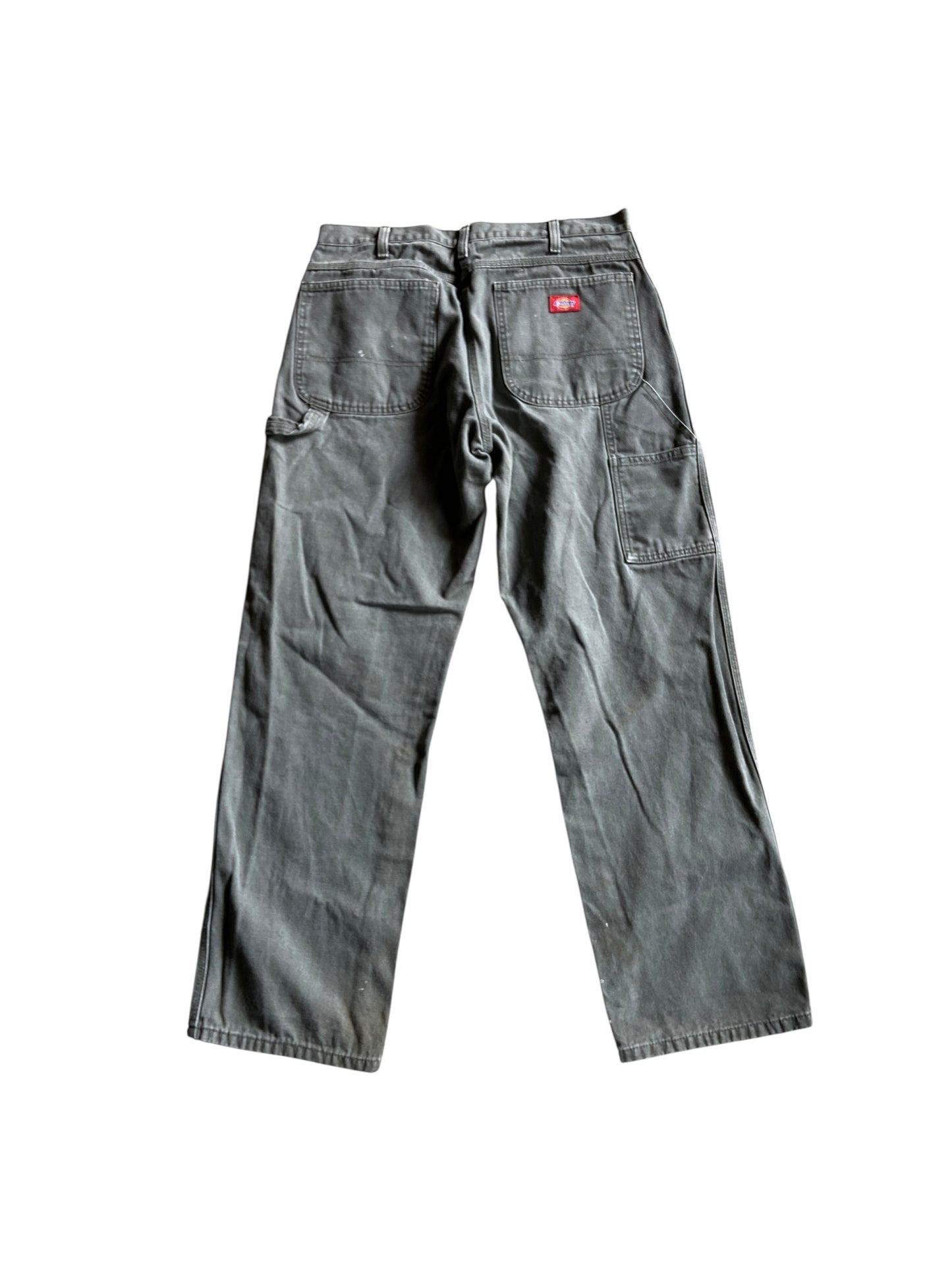 VTG Dickies Olive Carpenter Pants Sz 34x32