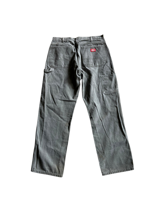 VTG Dickies Olive Carpenter Pants Sz 34x32