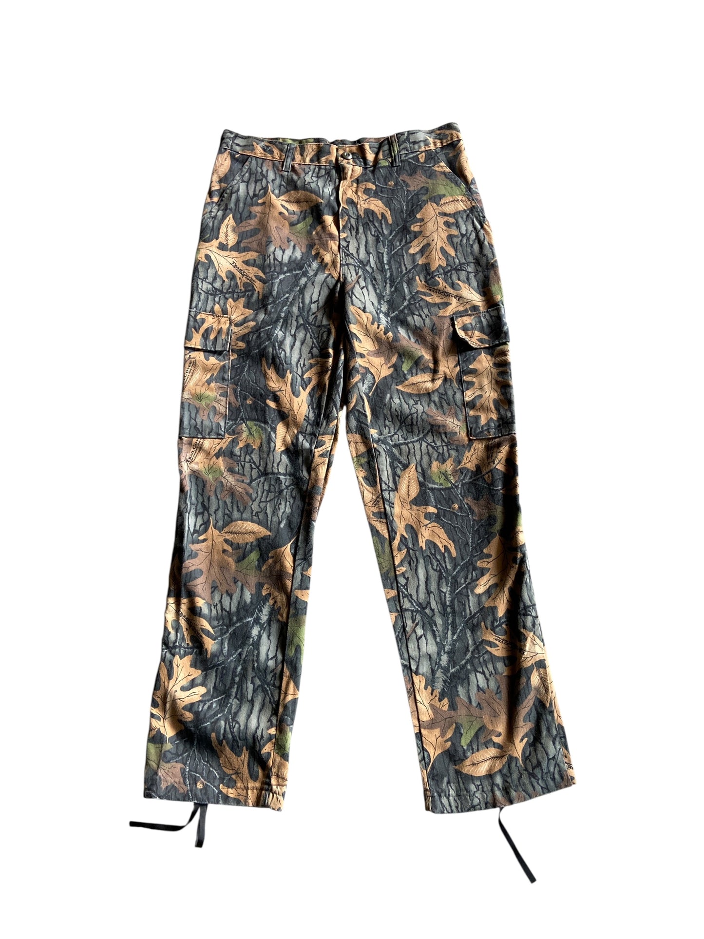 VTG Dark Camo Leaf Cargo Pants Sz 36x34