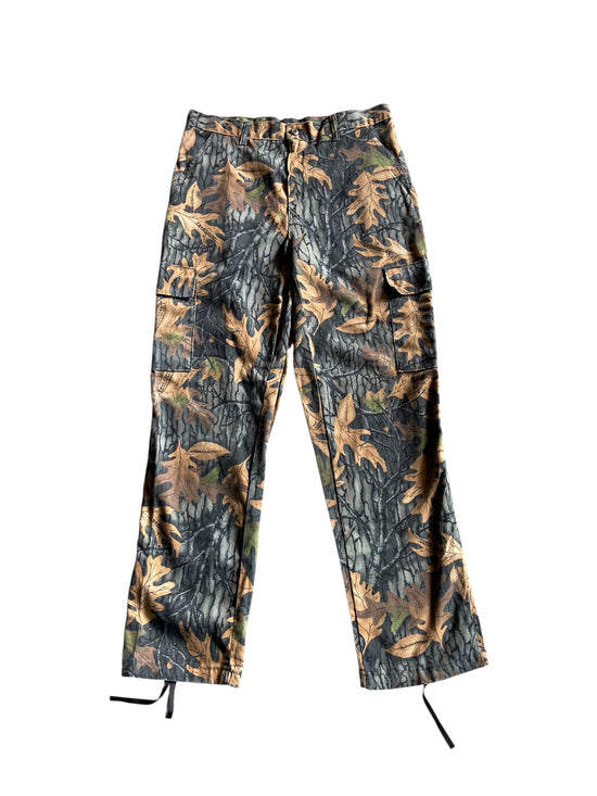 VTG Dark Camo Leaf Cargo Pants Sz 36x34