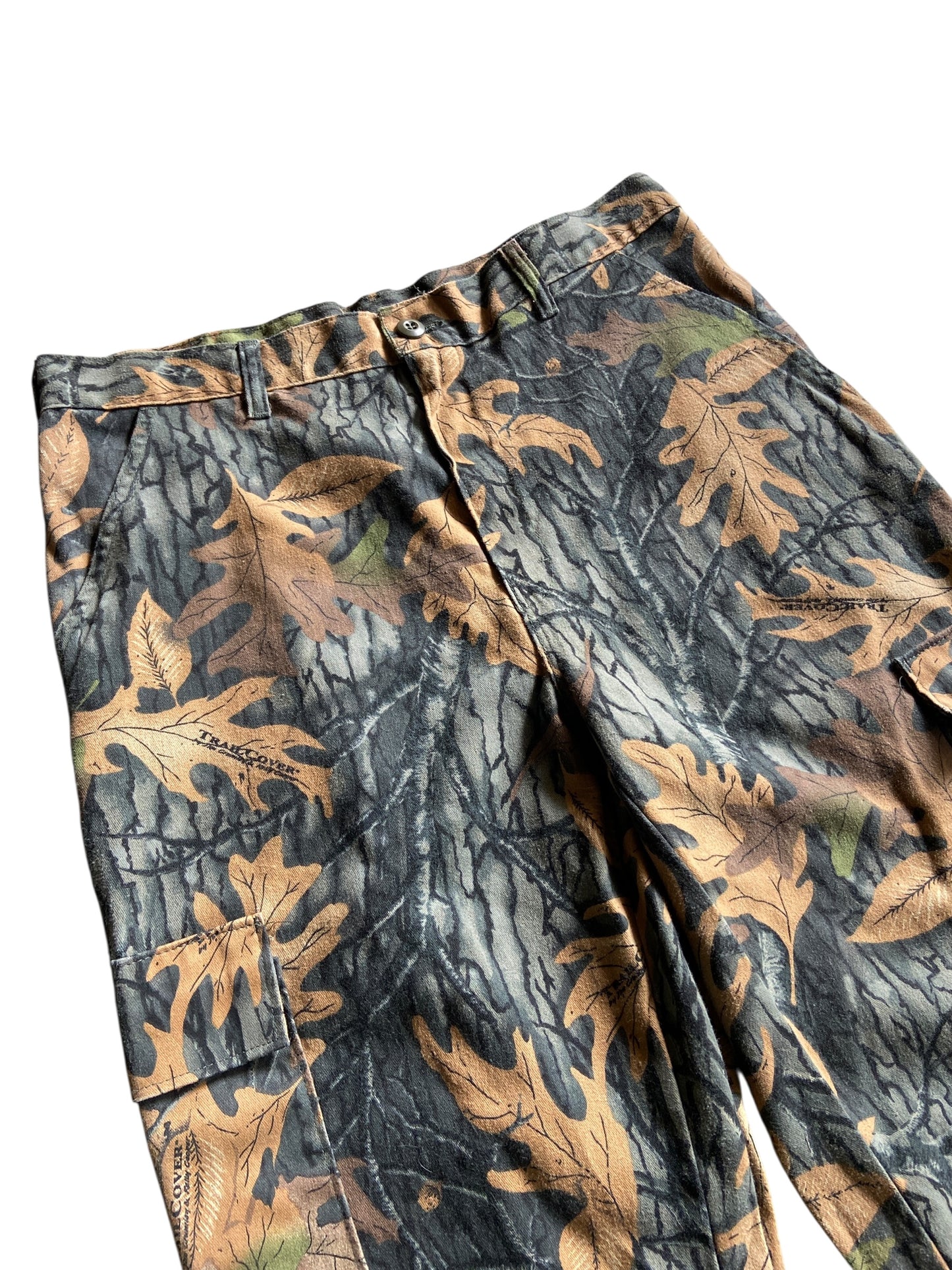 VTG Dark Camo Leaf Cargo Pants Sz 36x34
