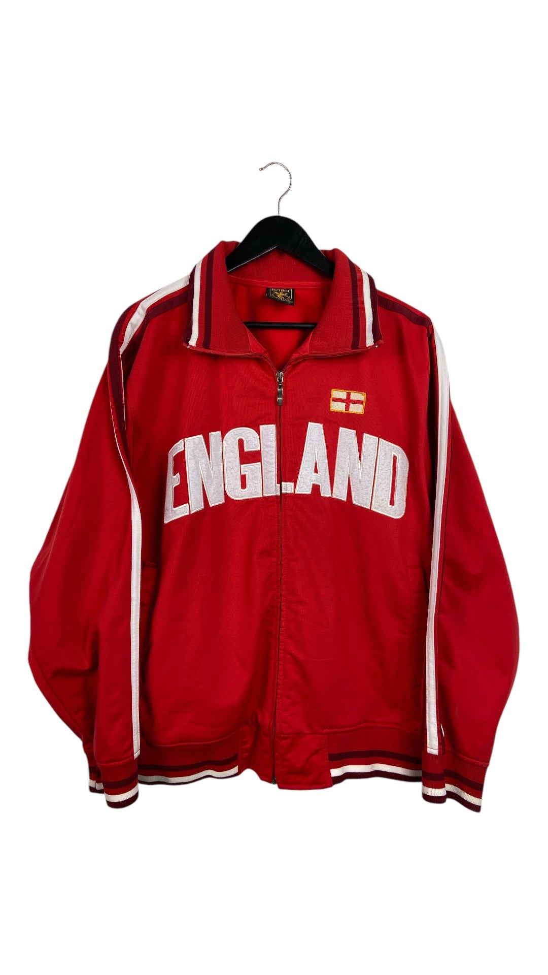 VTG England Futbol Zip Up Jacket Sz L/XL