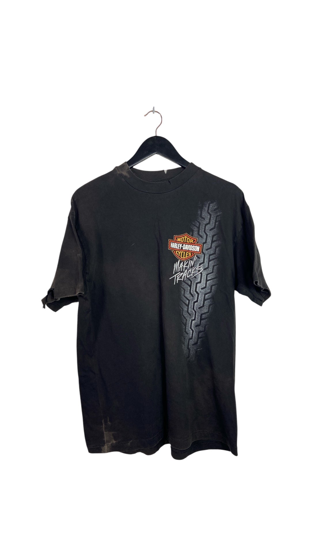 VTG Harley Davidson Makin' Tracks '92 Nevada Tee Sz L