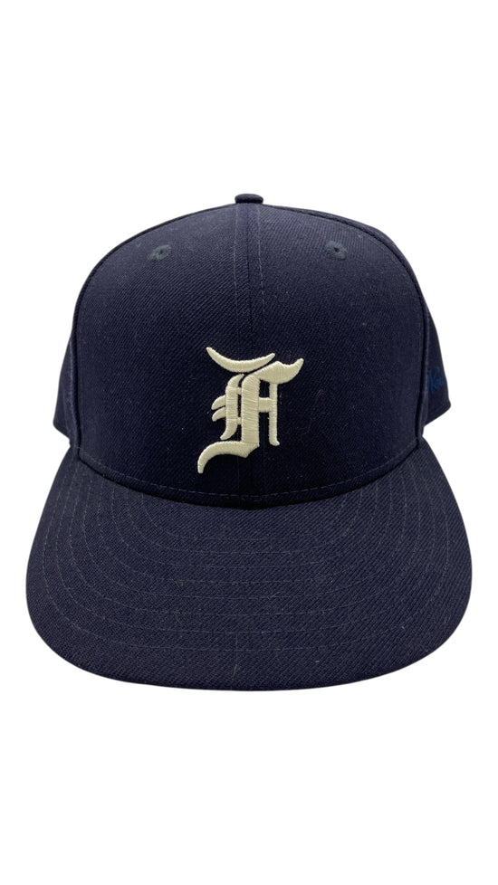 Fear Of God Navy Blue Fitted Hat Sz 7 1/4
