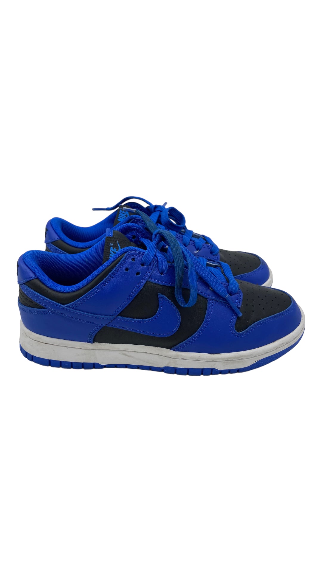 Preowned Nike Dunk Low Retro Black Hyper Cobalt (2021) Sz 6