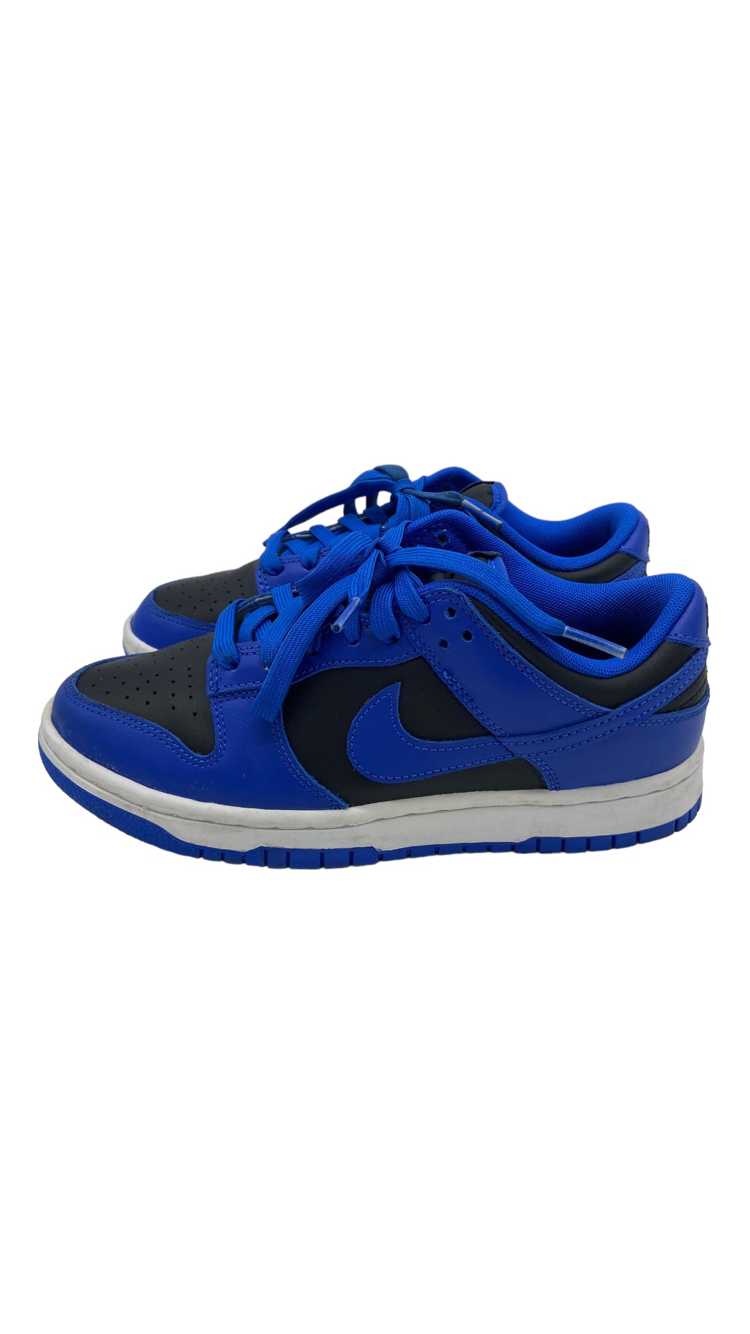 Preowned Nike Dunk Low Retro Black Hyper Cobalt (2021) Sz 6