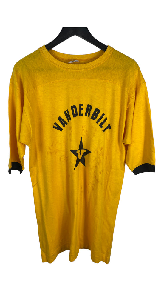 VTG Vanderbilt Ringer Tee Sz L