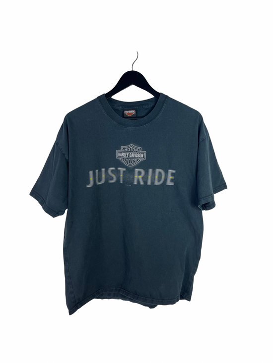 Harley Davidson Just Ride Appleton Faded Tee Sz L