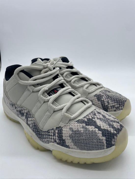 Used Air Jordan 11 Low 'Light Bone Snakeskin' Sz 9.5