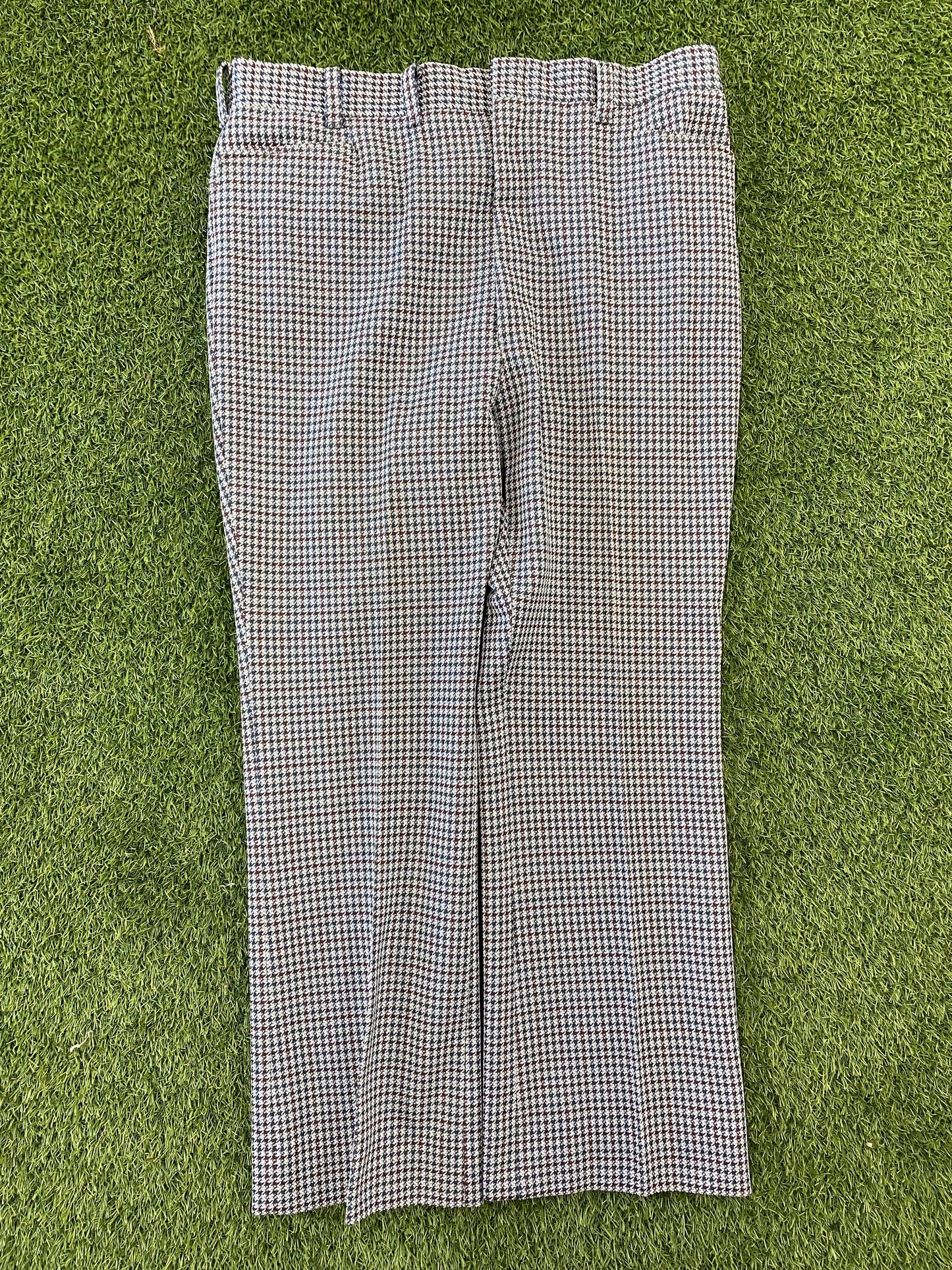 VTG Colorful Houndstooth Pants Sz 40/30