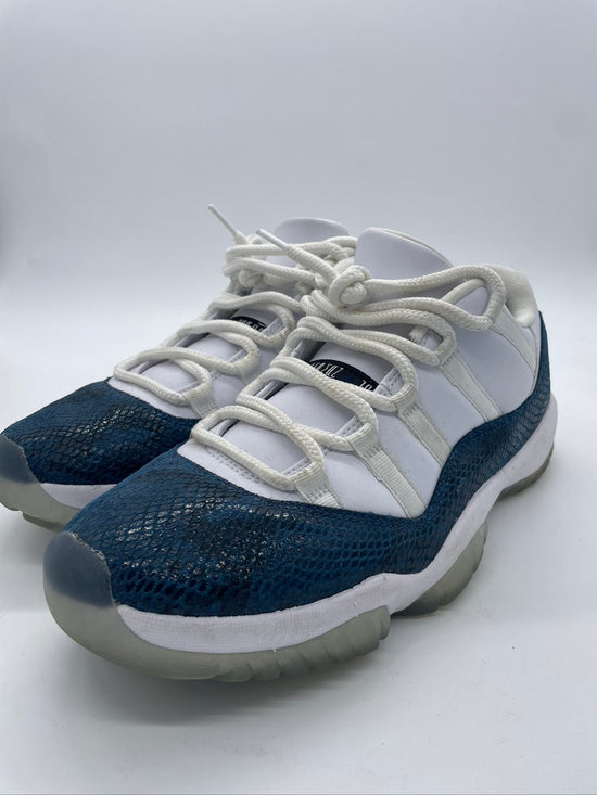 Used Air Jordan 11 Low Retro LE 'Navy Snakeskin' Sz 9.5